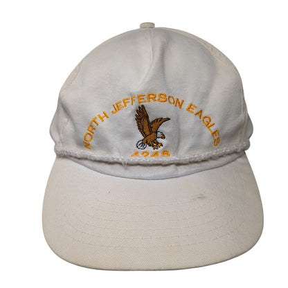 North Jefferson Eagles Snapback Rope Hat Tan One Size Solid Adjustable