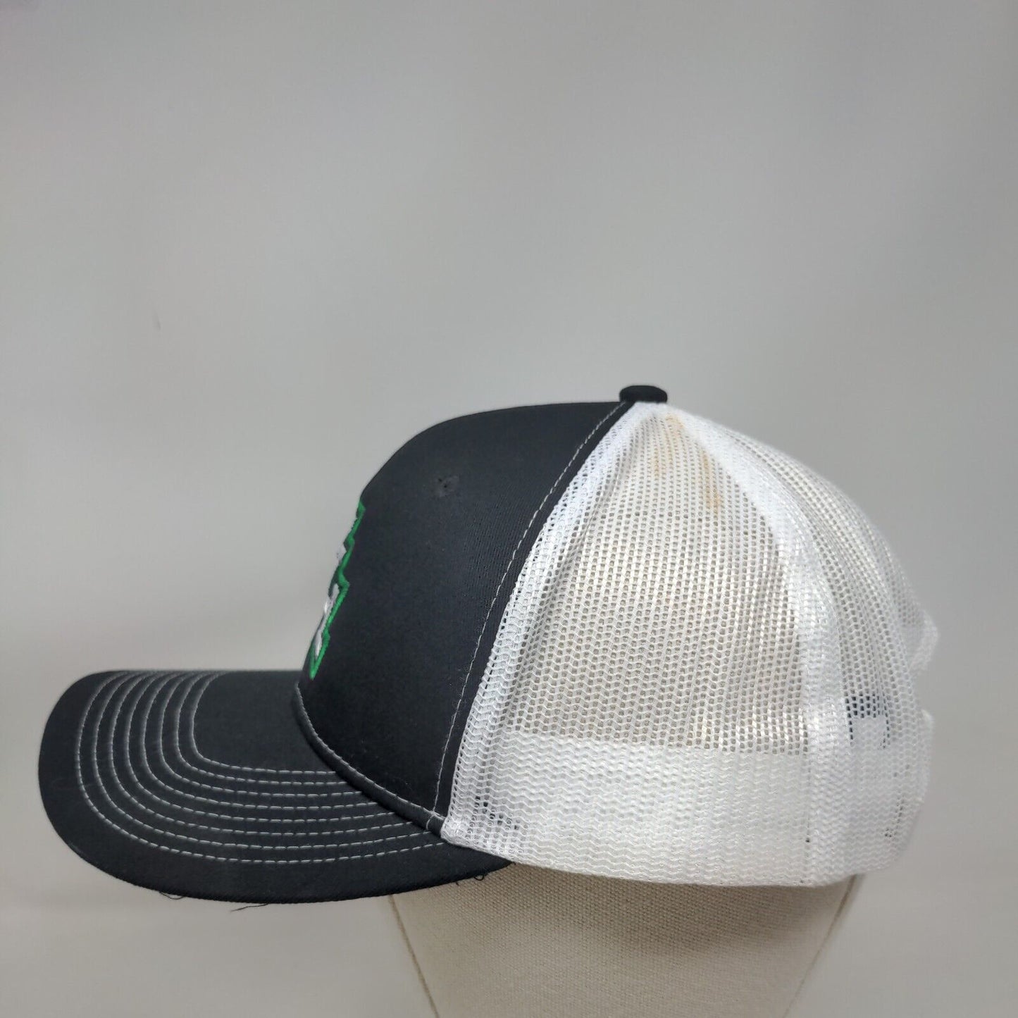 ZLL Snapback Trucker Hat Black One Size Embroidered Mesh Back Port Authority