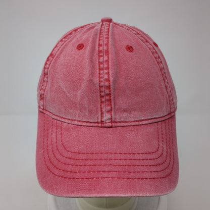 Unbranded Slideback Hat Red One Size Adjustable Vented Holes 6 Panel Blank