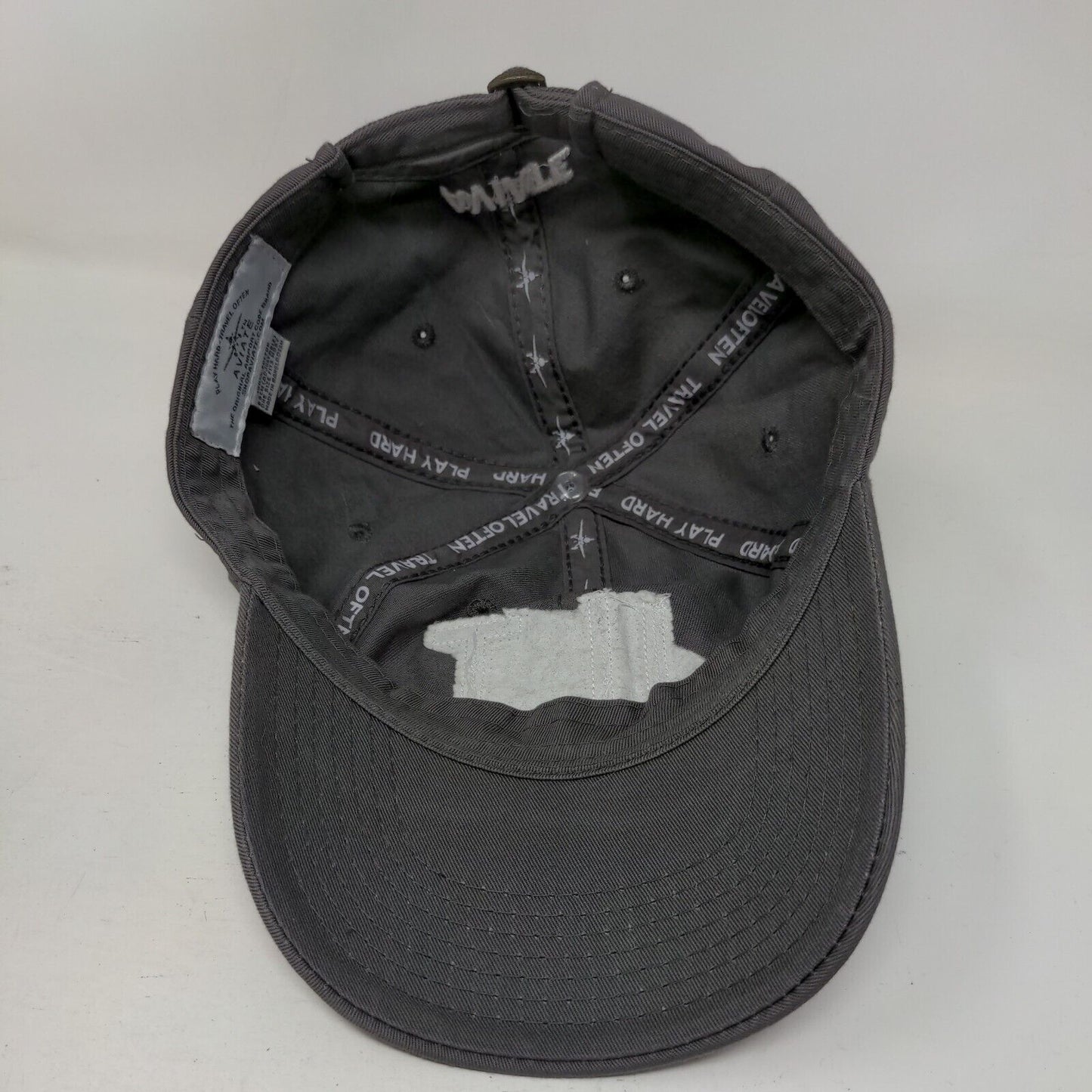 JLT Aviate Slideback Hat Gray OSFM Adjustable Vent Holes 6 Panel