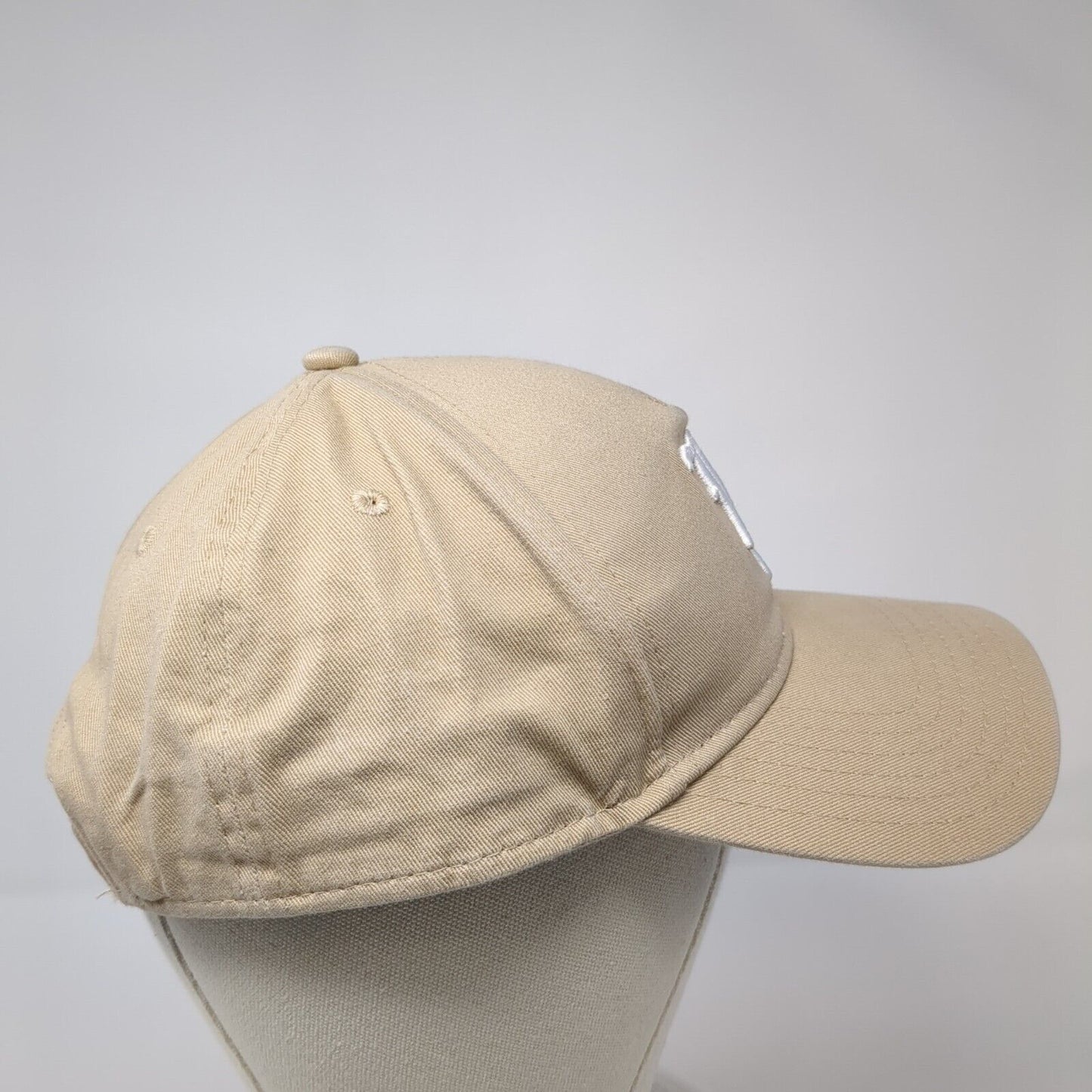 LA Los Angeles Snapback Hat Tan One Size Adjustable Embroidered Cotton:On