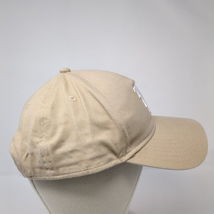 LA Los Angeles Snapback Hat Tan One Size Adjustable Embroidered Cotton:On