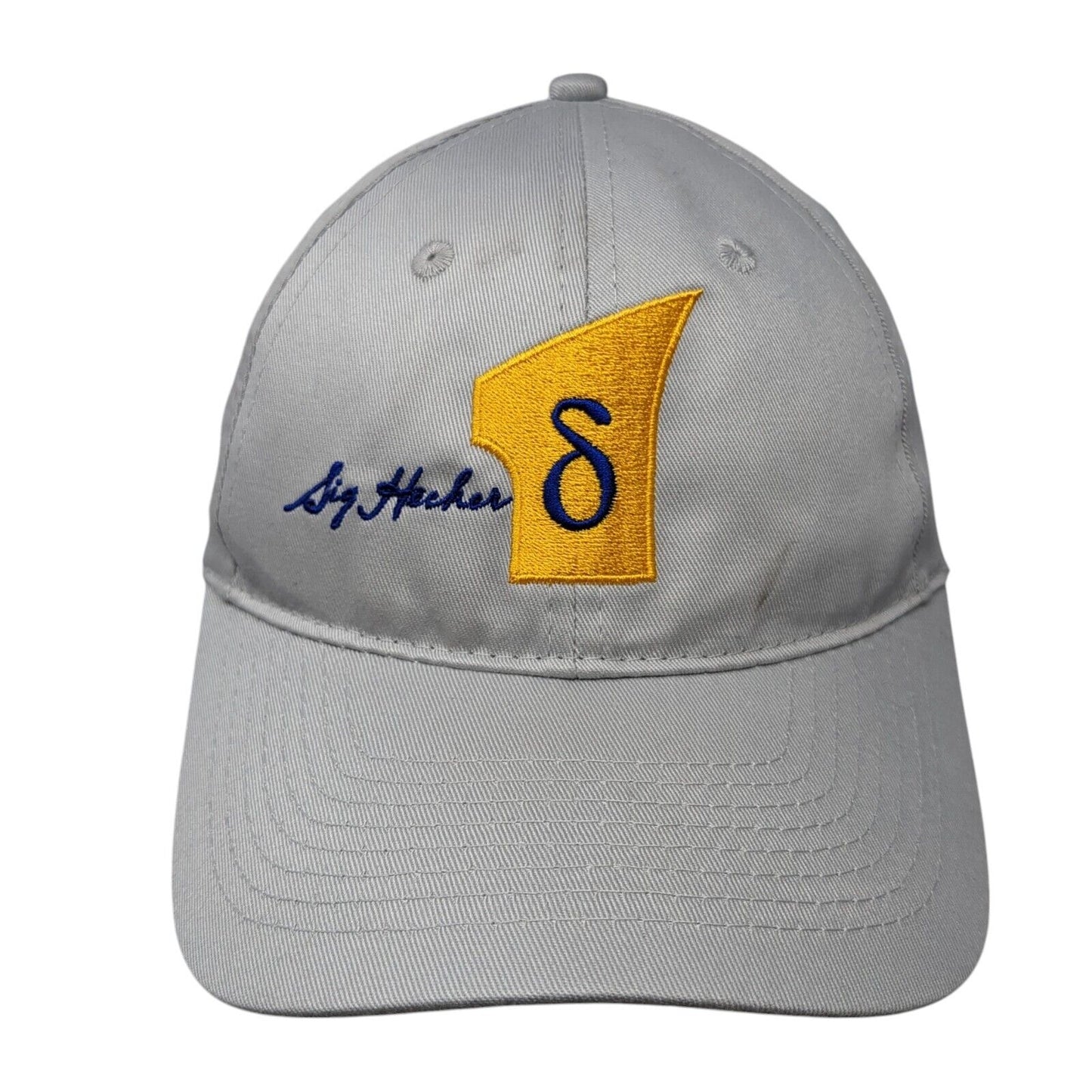Sig Hecker Strapback Hat Gray One Size Embroidered Port & Company