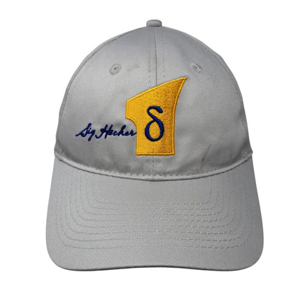 Sig Hecker Strapback Hat Gray One Size Embroidered Port & Company