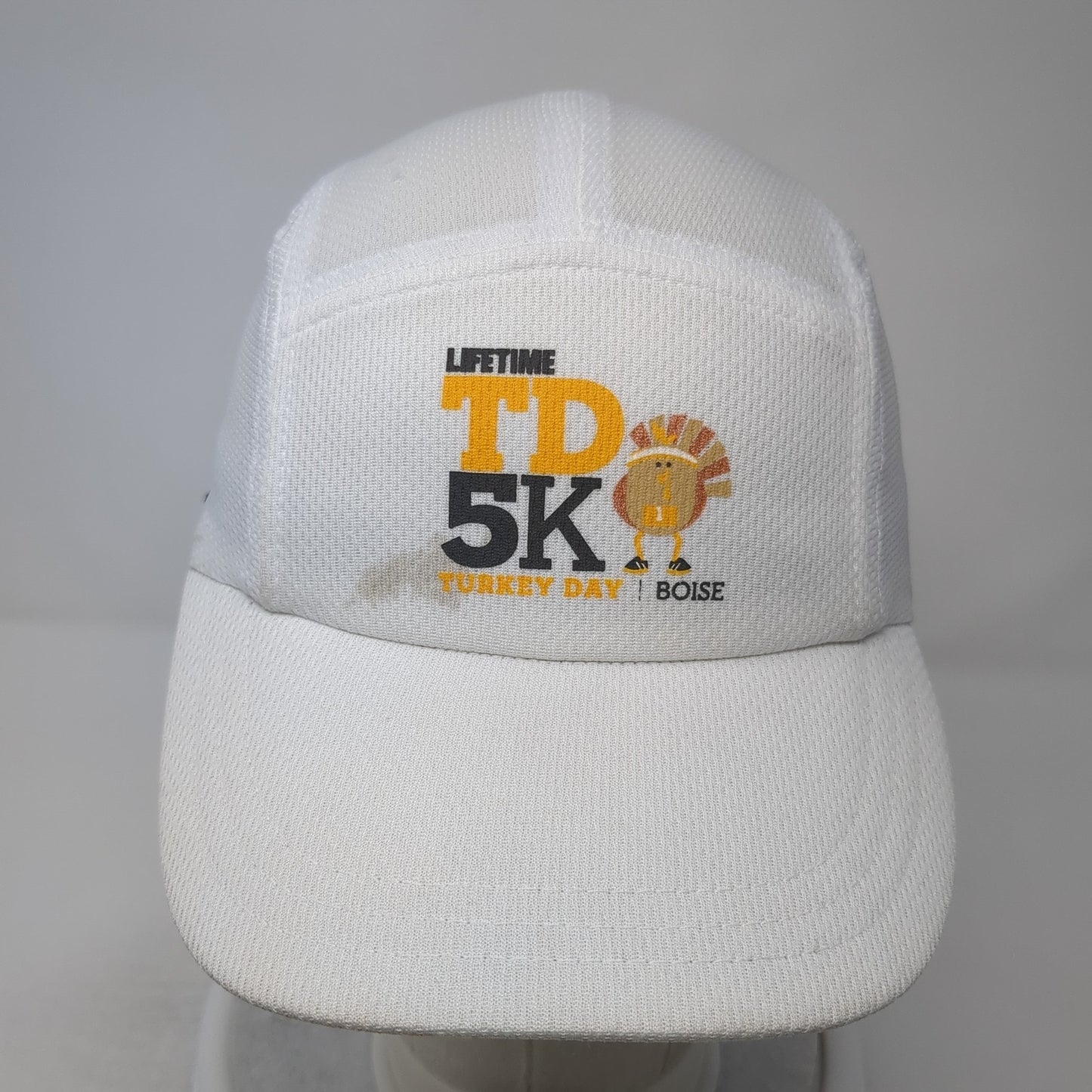 Lifetime TD 5K Turkey Day Boise 5 Panel Cap White One Size Adjustable Headsweats