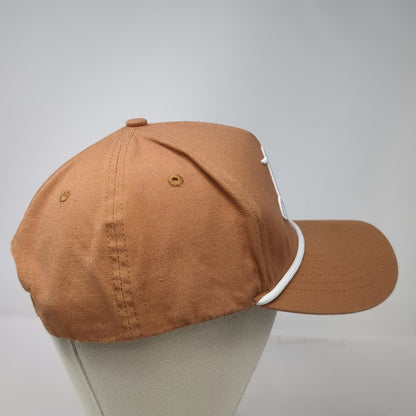 Too Turnt Trucker Brown Hat One Size Livin Script White Rope Snapback Cotton