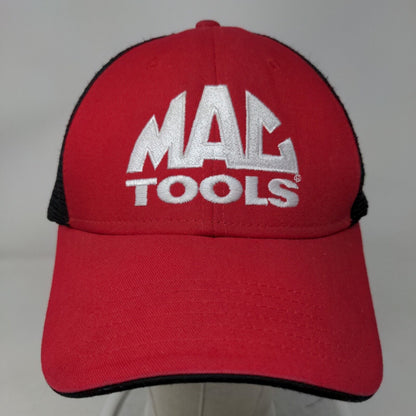 MAC Tools Men's Strapback Mesh Back Trucker Hat Red Black OSFM Embroidered Logo