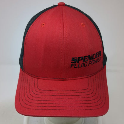 Richardson Trucker Hat Red One Size Spencer Fluid Power Danfoss Snapback Mesh