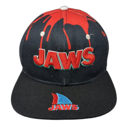 Headgear Classics Snapback Black Red One Size Jaws Movie Shark Blood Drip Hat