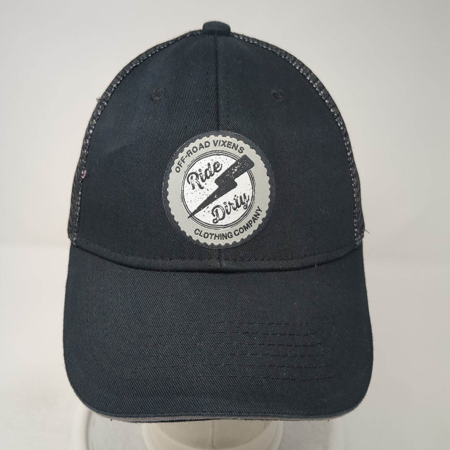 Ride Dirty Snapback Mesh Back Trucker Hat Black One Size Port Authority