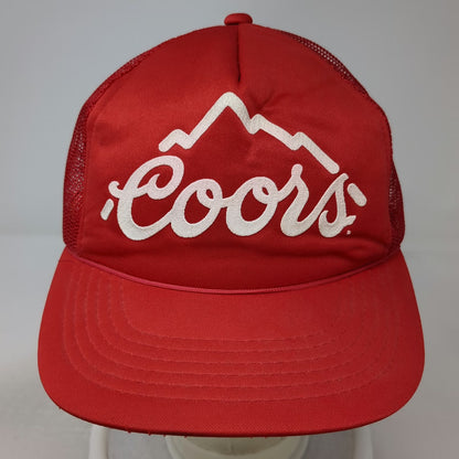 Staton Wholesale Coors Beer Red Trucker Hat Mesh Snapback Foam Mountain Vintage