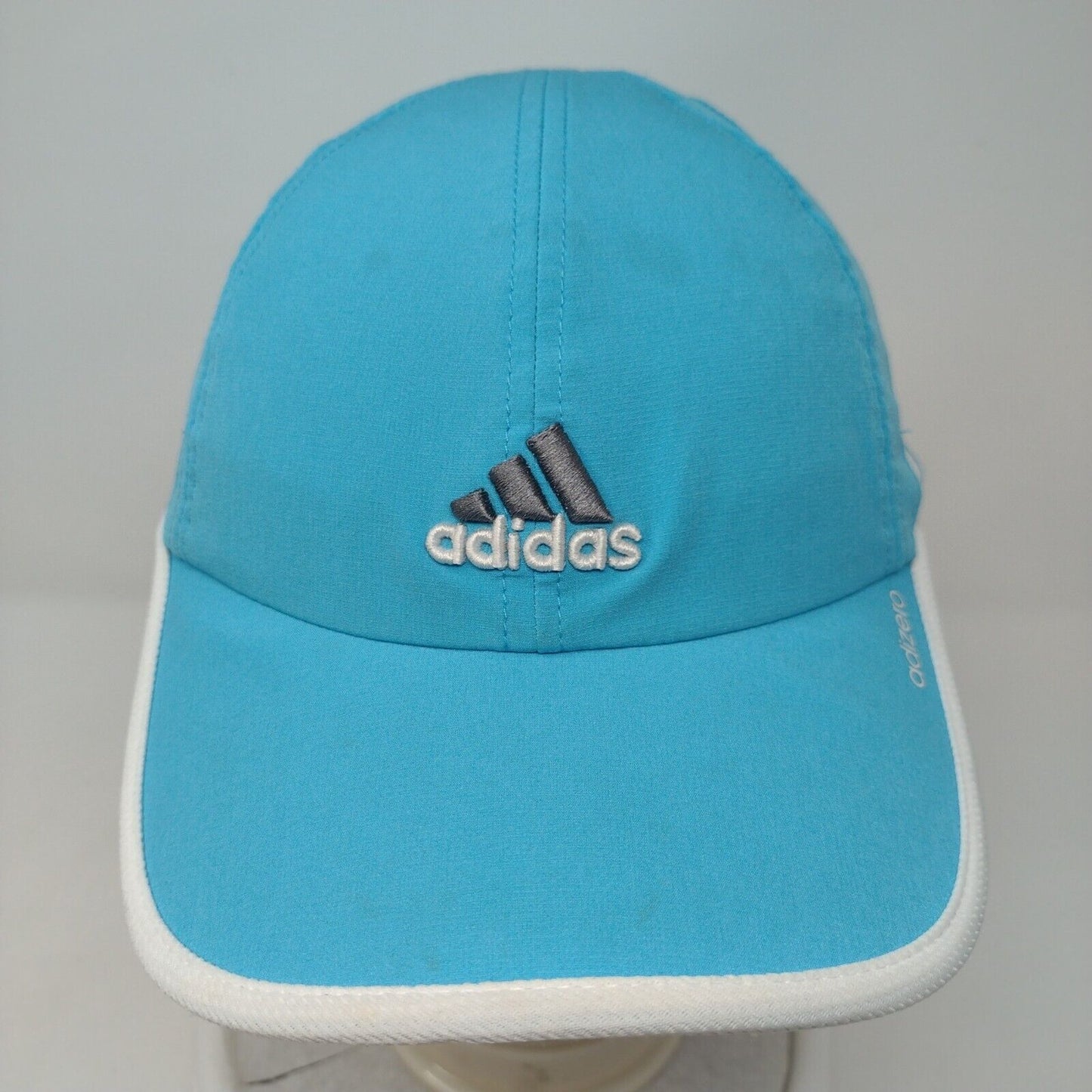Adidas Adizero Fitted Hat Blue S/M Embroidered Breathable Mesh 6 Panel