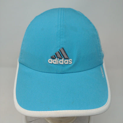 Adidas Adizero Fitted Hat Blue S/M Embroidered Breathable Mesh 6 Panel