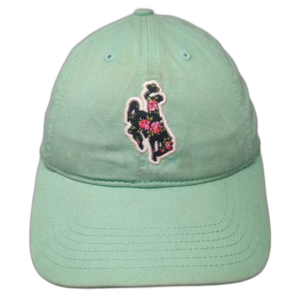 Legacy Baseball Cap Green One Size Jackson Hole Floral Bronco Buckle Back Hat