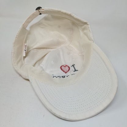 I Love Progreso Slideback Hat Cream One Size Adjustable Embroidered 6 Panel
