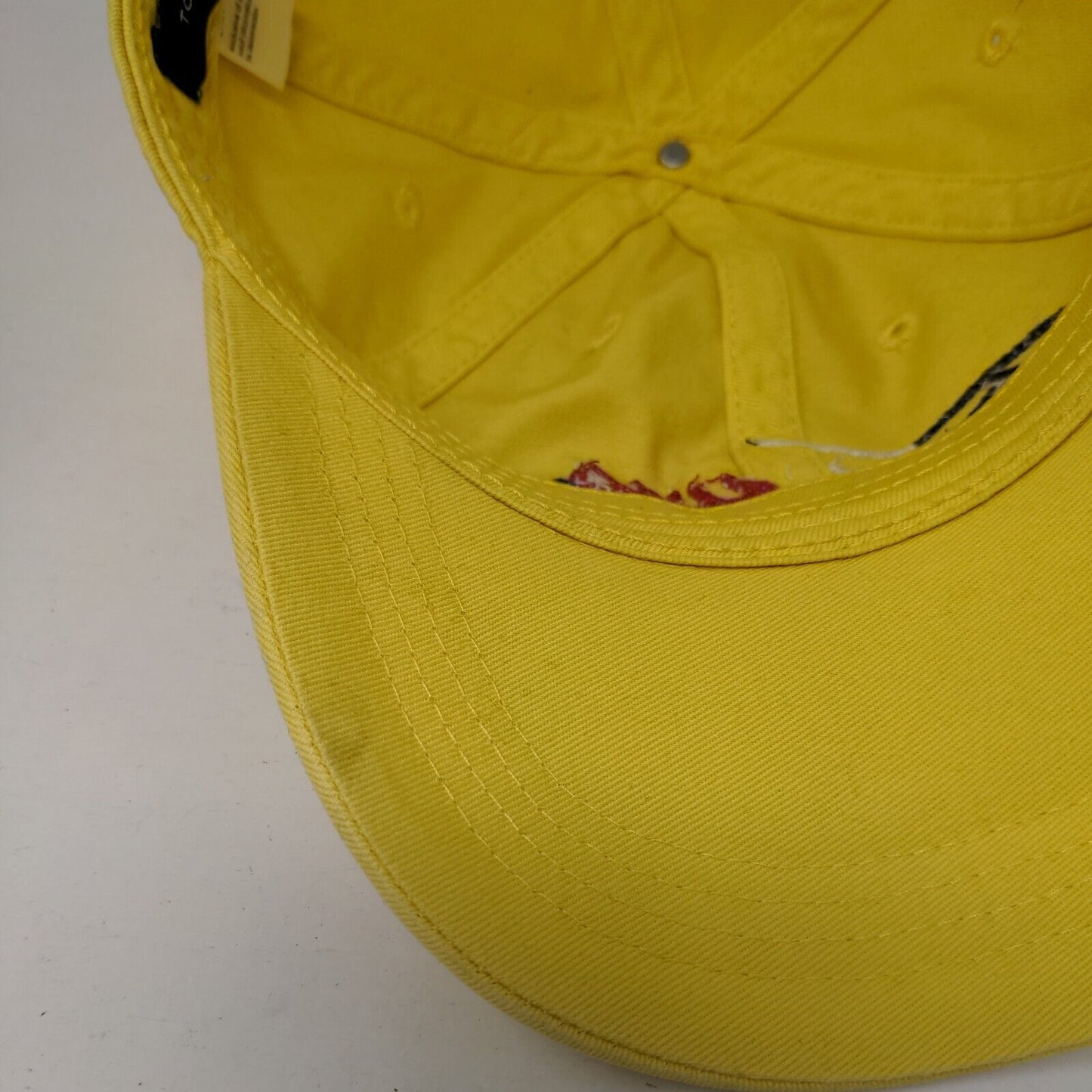 Tommy Hilfiger Slideback Hat Yellow One Size Adjustable Embroidered 6 Panel