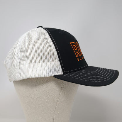 Richardson Trucker Hat Black One Size RMT Equipment Jacobsen Mesh Snapback Brim