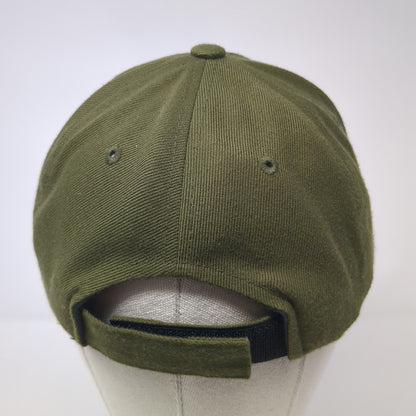 USMC Recon Strapback Baseball Cap Green One Size Adjustable Embroidered 6 Panel
