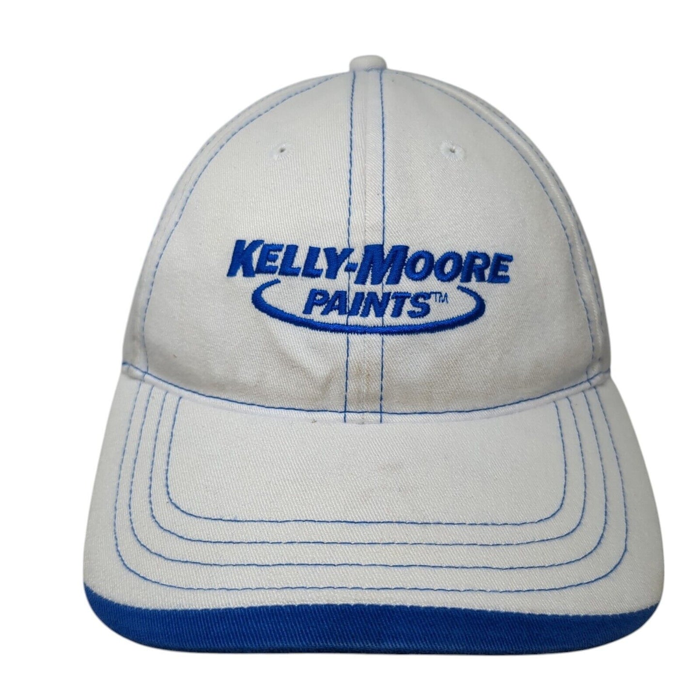 Kelly-Moore Paints Slideback Hat White One Size Adjustable Embroidered