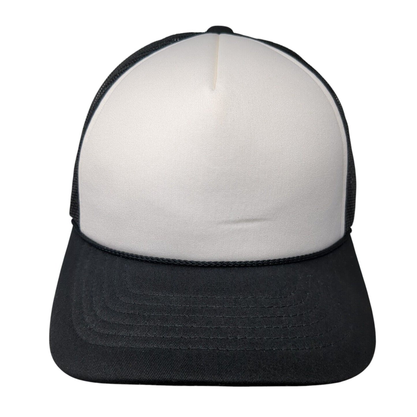Richardson Snapback Rope Trucker Hat Black One Size Colorblock Blank
