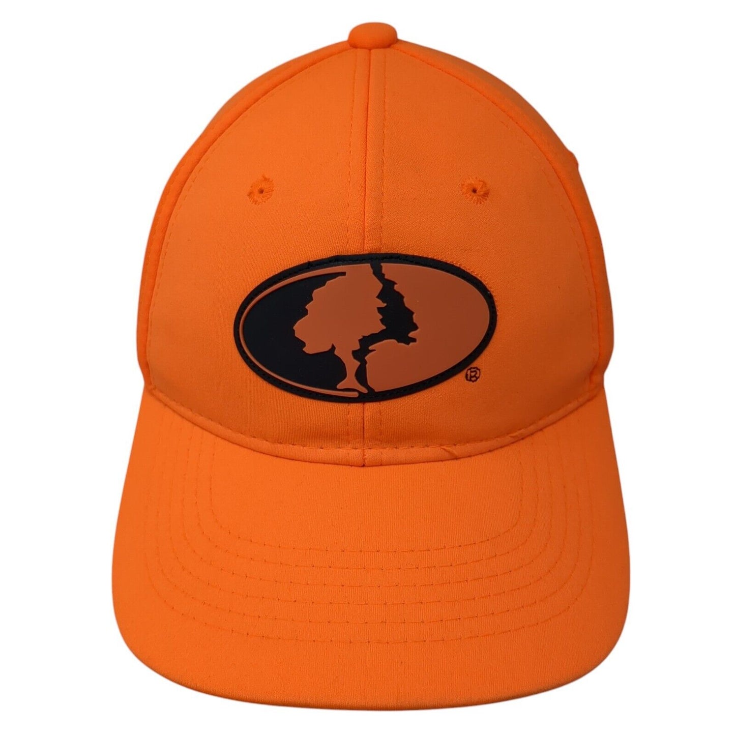 Mossy Oak Patch Strapback Hat Orange One Size Adjustable Solid 6 Panel