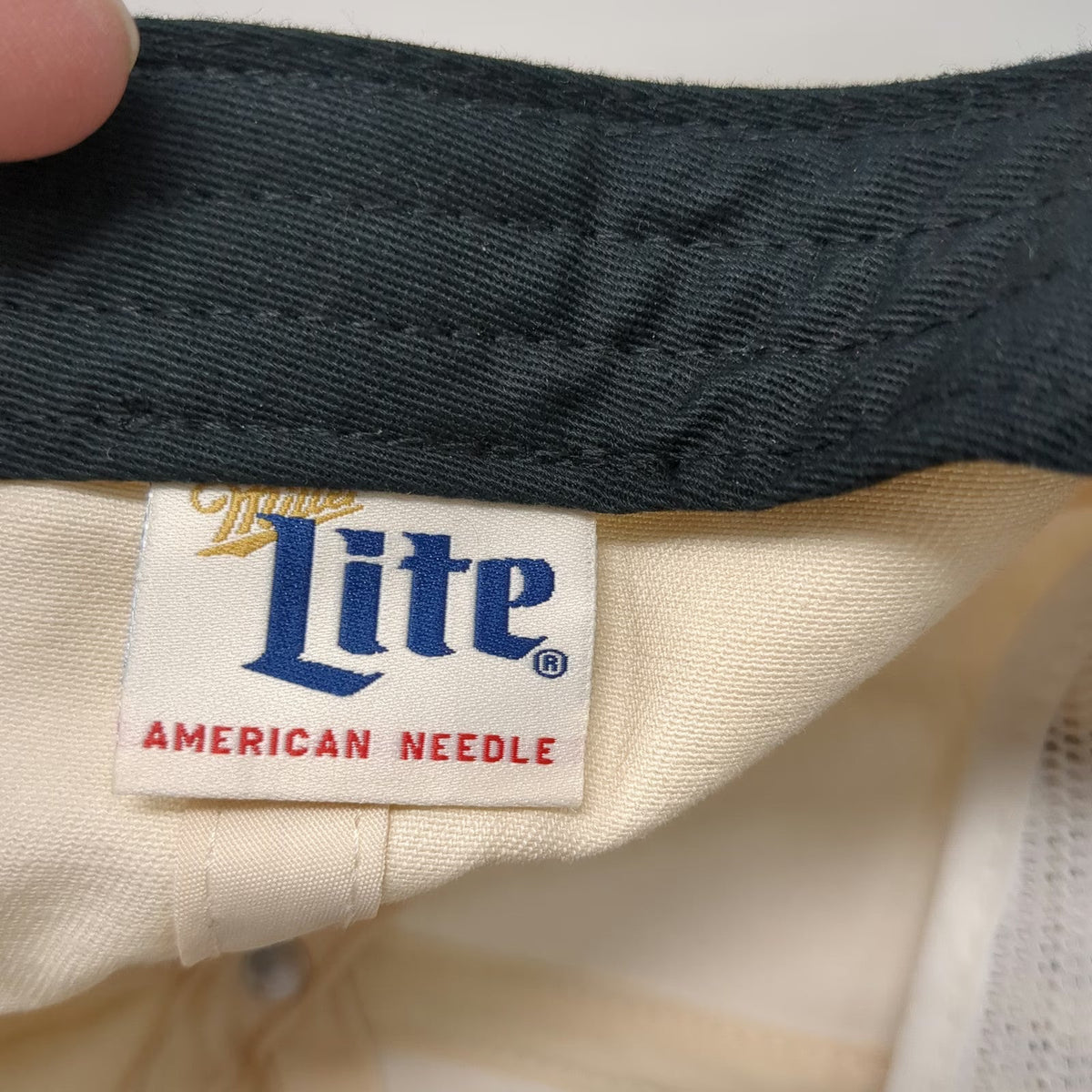 American Needle 5 Panel Miller Lite Football League Hat White One Size Blue