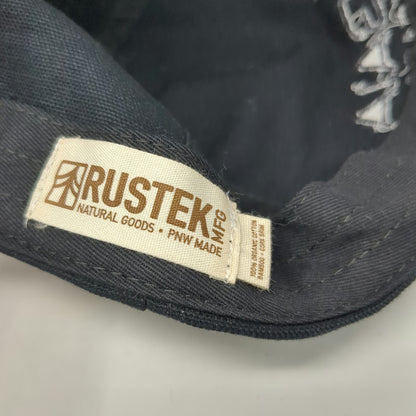 Rustek 5 Panel Hat Black One Size Gaia 20 Years Organic Cotton Bamboo Cork Brim