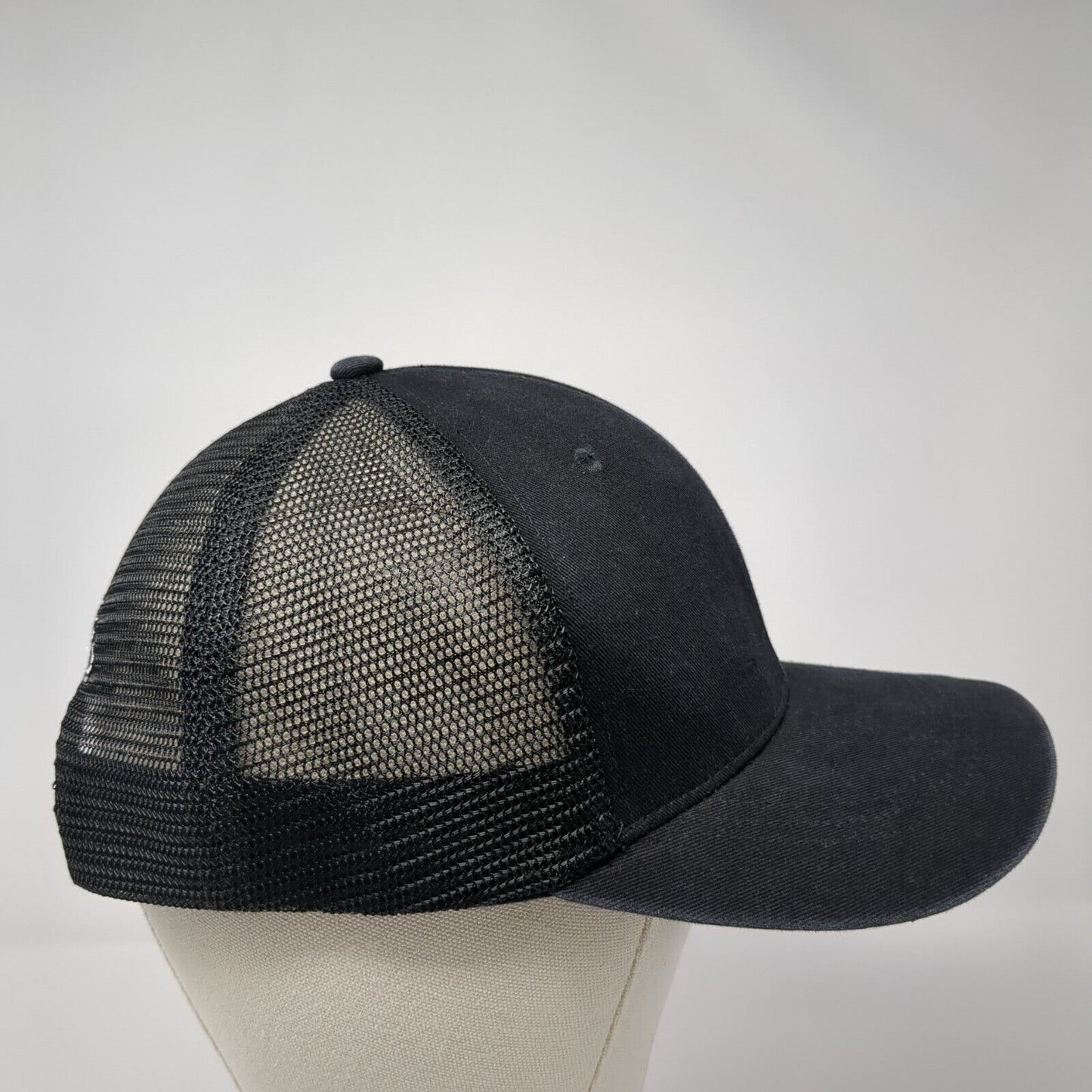 Double Trouble Bail Bonds Snapback Trucker Hat Black One Size Mesh Back