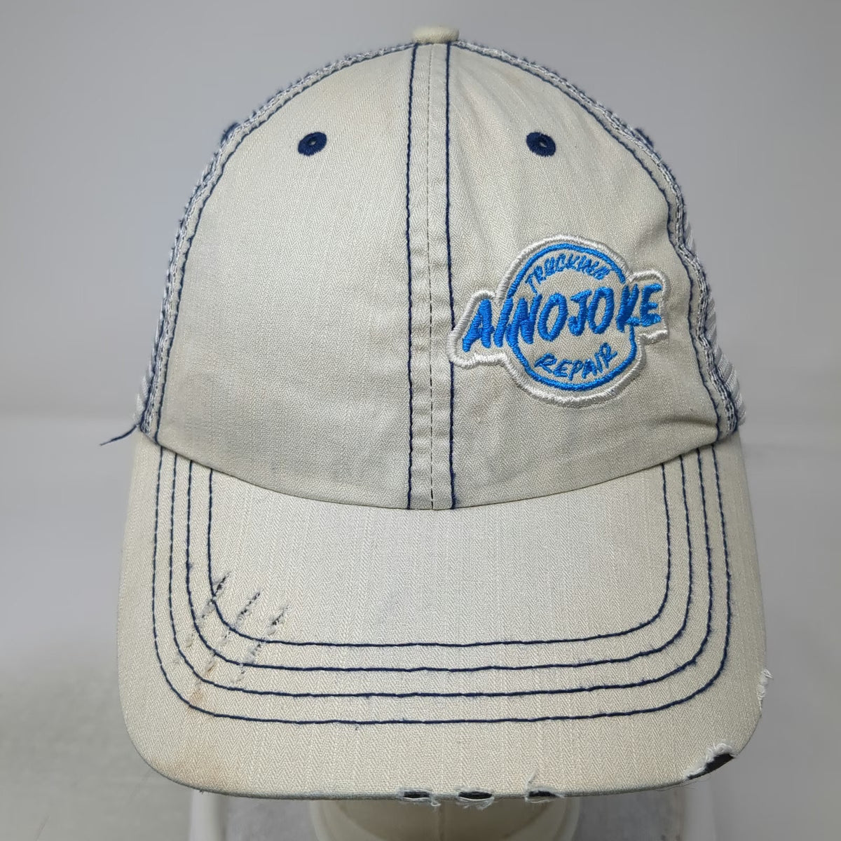 Ainojoke Trucking Repair Beige Baseball Cap One Size Mesh Strapback Patch Hat