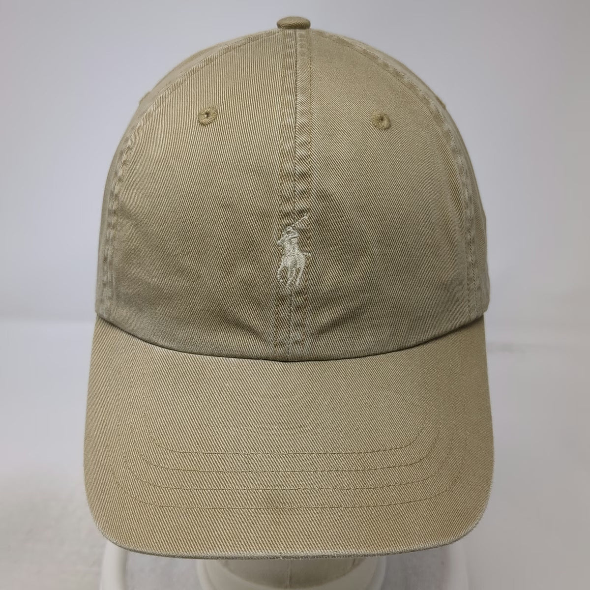 Polo Ralph Lauren Baseball Cap Brown One Size Leather Strapback Embroidered Hat