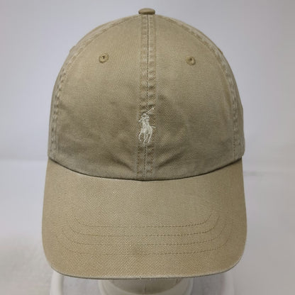 Polo Ralph Lauren Baseball Cap Brown One Size Leather Strapback Embroidered Hat