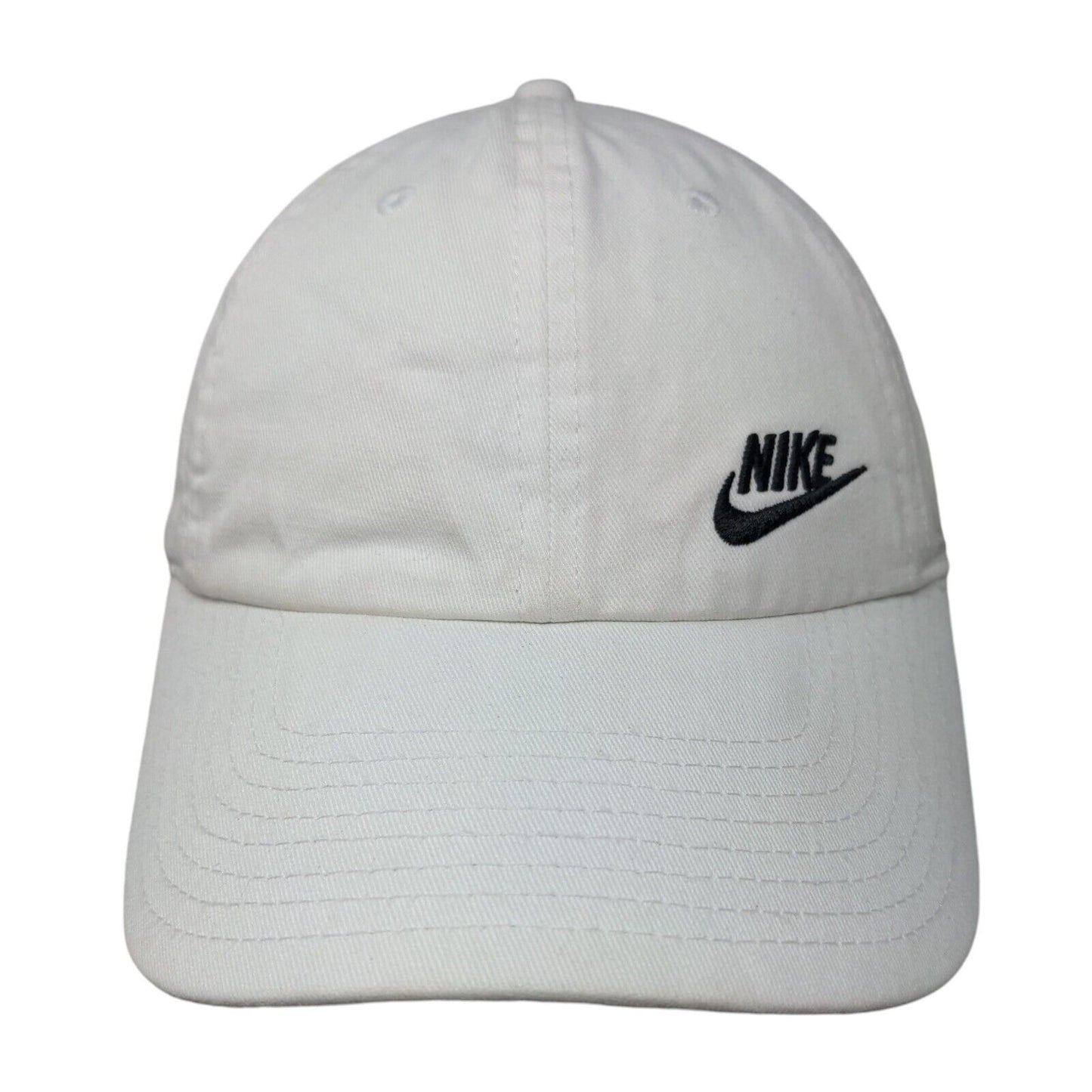 Nike Slideback Hat White OSFM Adjustable Embroidered 6 Panel Heritage86