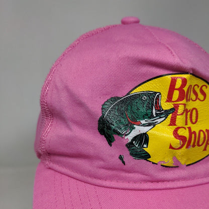 Bass Pro Shops Snapback Trucker Hat Pink OSFM Adjustable Mesh Back Gone Fishing