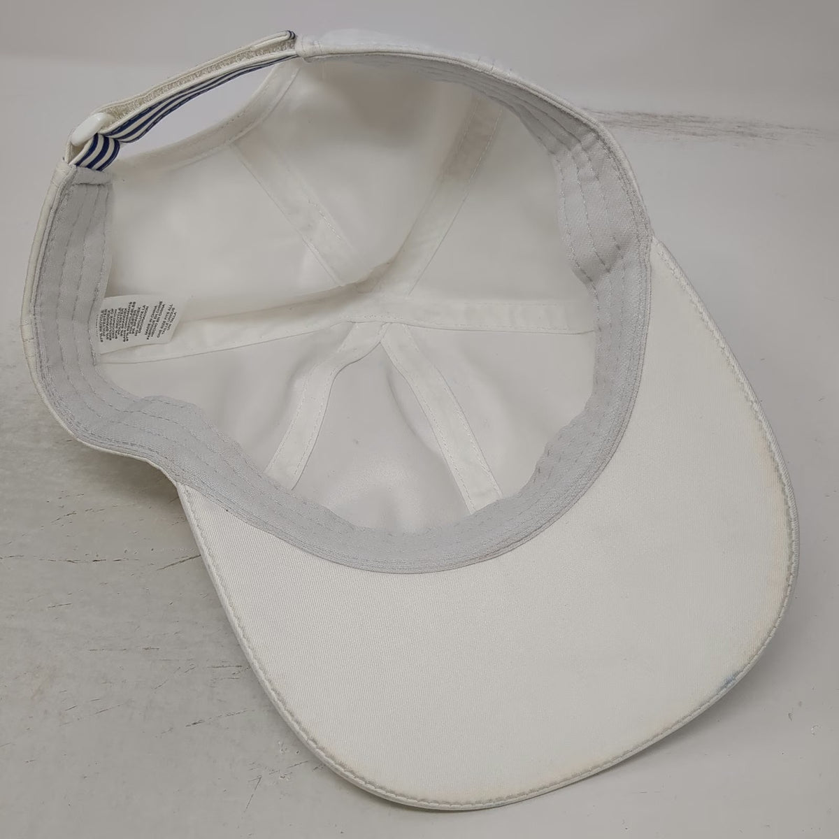 United Healthcare Logo Hat White Blue One Size Recycled Polyester Baseball Cap