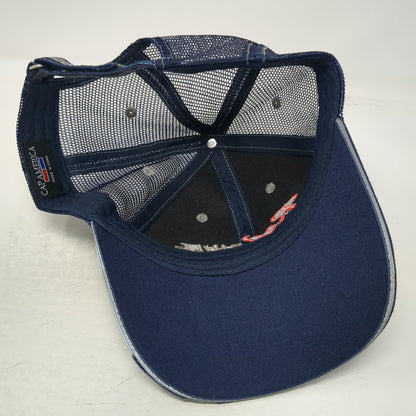 Cap America Baseball Cap Blue One Size RedBuilt Mesh Reflective Strapback Hat