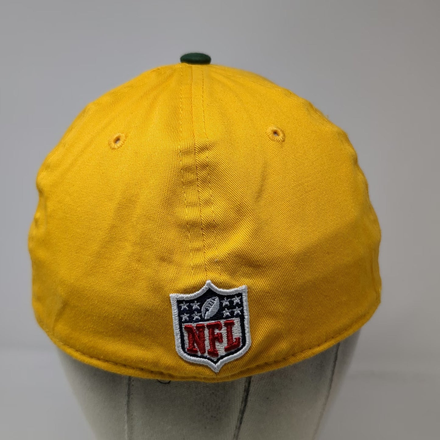 Green Bay Packers NFL New Era Hat Yellow Green M 39THIRTY Stretch Fit Brim