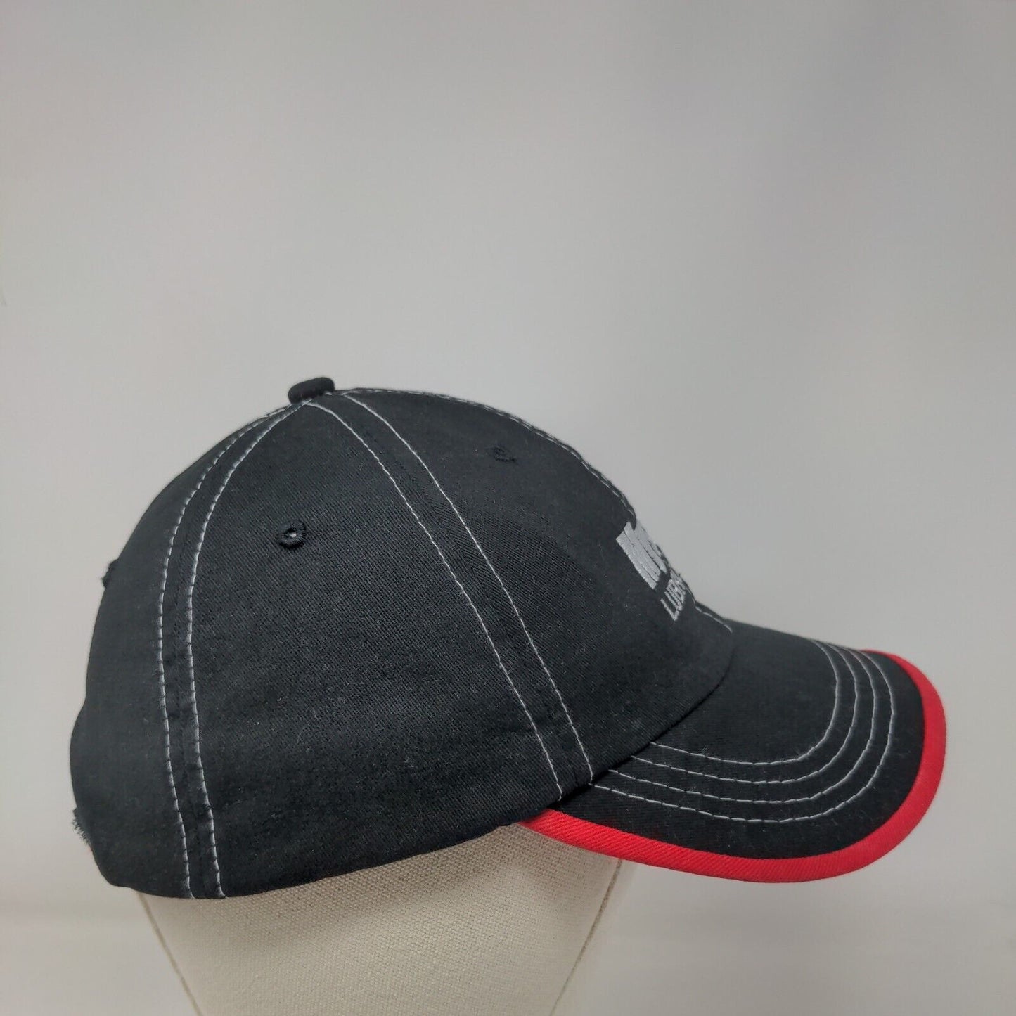 Mystik Lubricants Strapback Hat Black One Size Embroidered Adjustable
