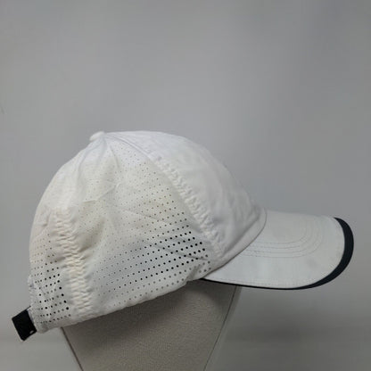 Nike Swoosh Strapback Hat White OSFM Dri-Fit Heritage 86 Laser Cut