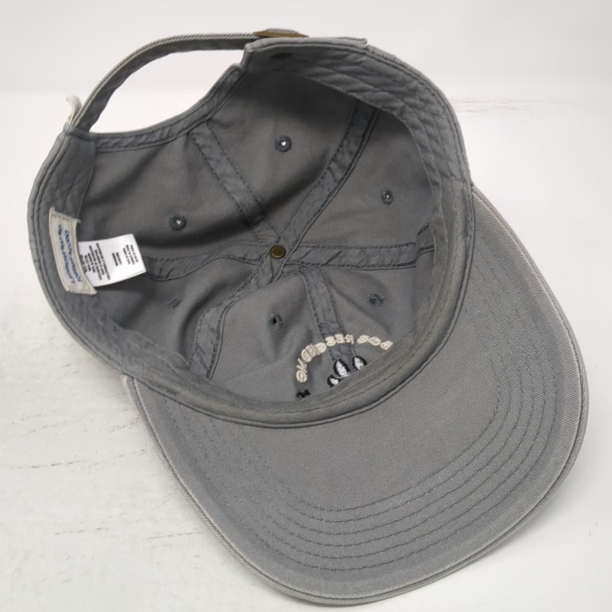 Life is Good Baseball Cap Gray OS My Dog Rescued Me Paw Print Slideback Hat