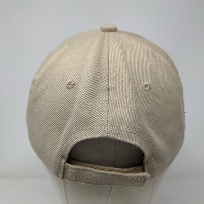 Unbranded Strapback Hat Tan One Size Solid Adjustable Blank 6 Panel