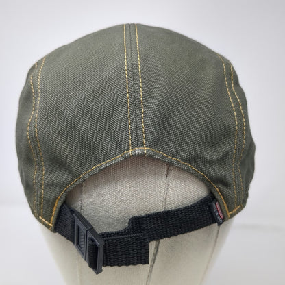 Ape & Bird 5 Panel Green Hat OS Strapback Canvas Contrast Stitch Made in USA
