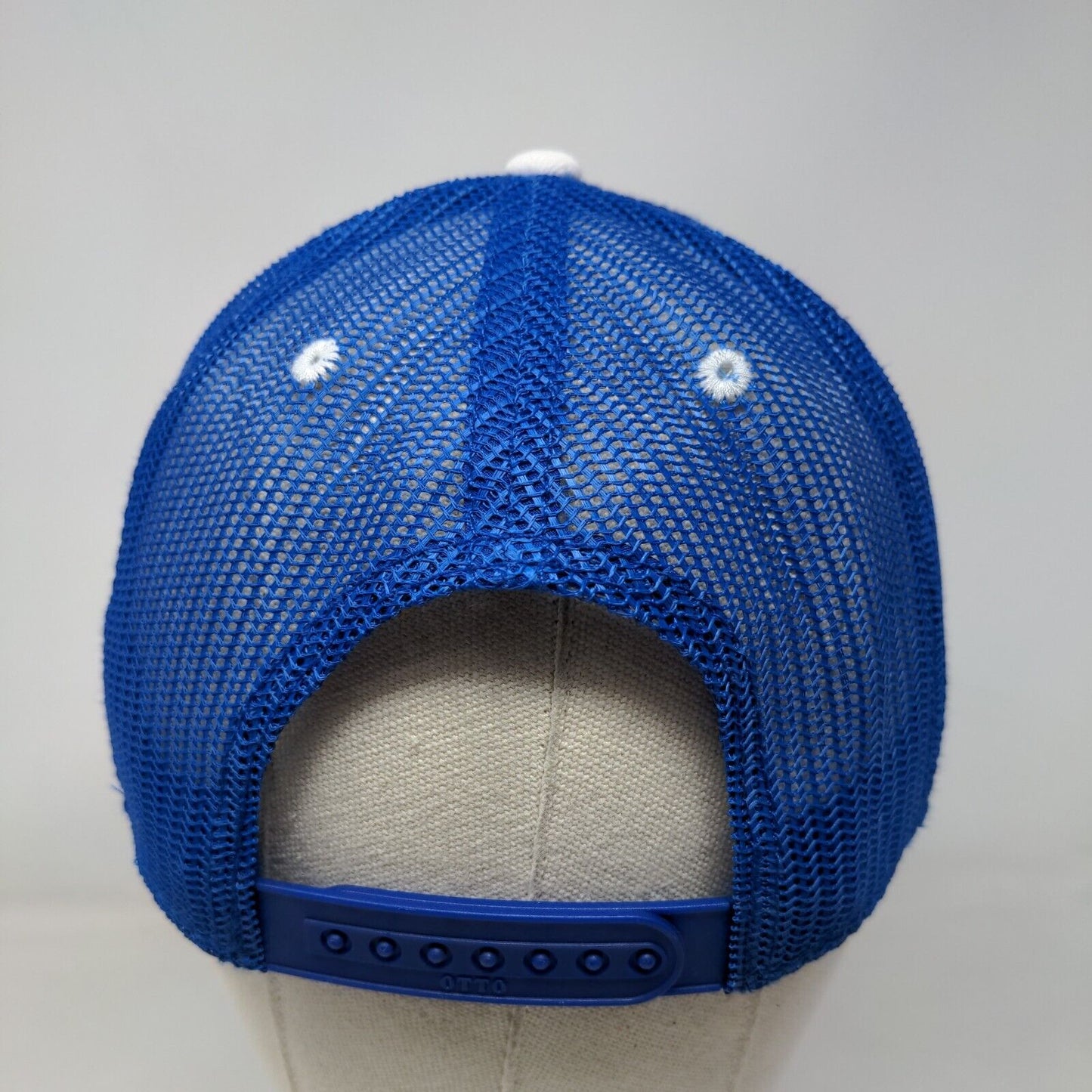 Thorntons Snapback Trucker Hat Blue OS Adjustable Mesh Embroidered Back Otto