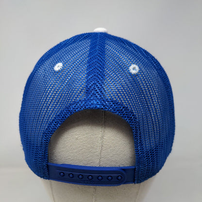 Thorntons Snapback Trucker Hat Blue OS Adjustable Mesh Embroidered Back Otto