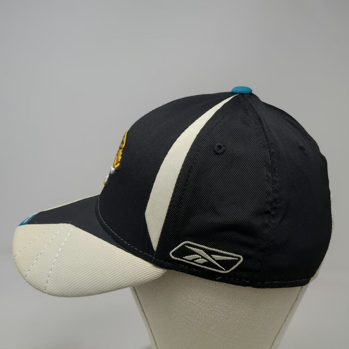 Jacksonville Jaguars NFL Reebok Cap Black One Size Stretch Fit Sideline Hat Logo