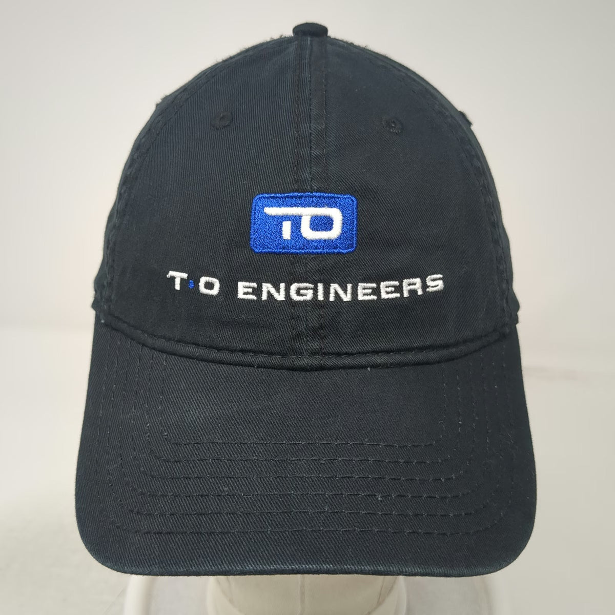 Otto Baseball Cap Black One Size Adjustable Slideback Cotton T-O Engineers Hat