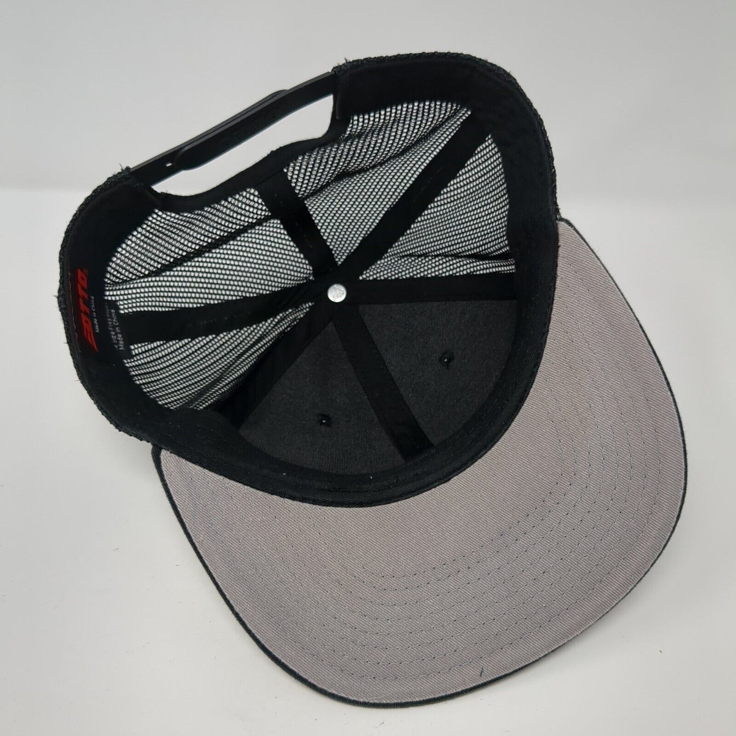 G7 Snapback Trucker Hat Black One Size Adjustable Mesh Back Otto Cotton
