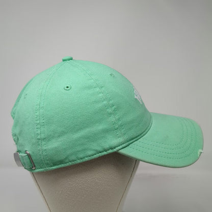 Aerie Baseball Cap Green One Size Happy Embroidered Cotton Slideback Hat