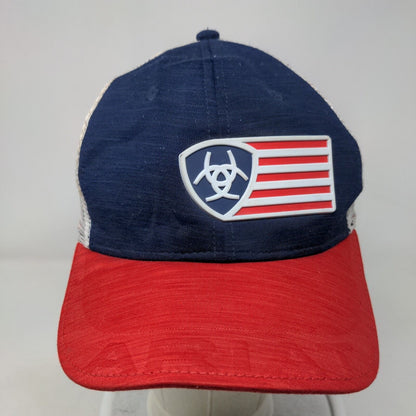 Ariat Snapback Trucker Hat Multicolor One Size Adjustable Mesh Back Patriotic