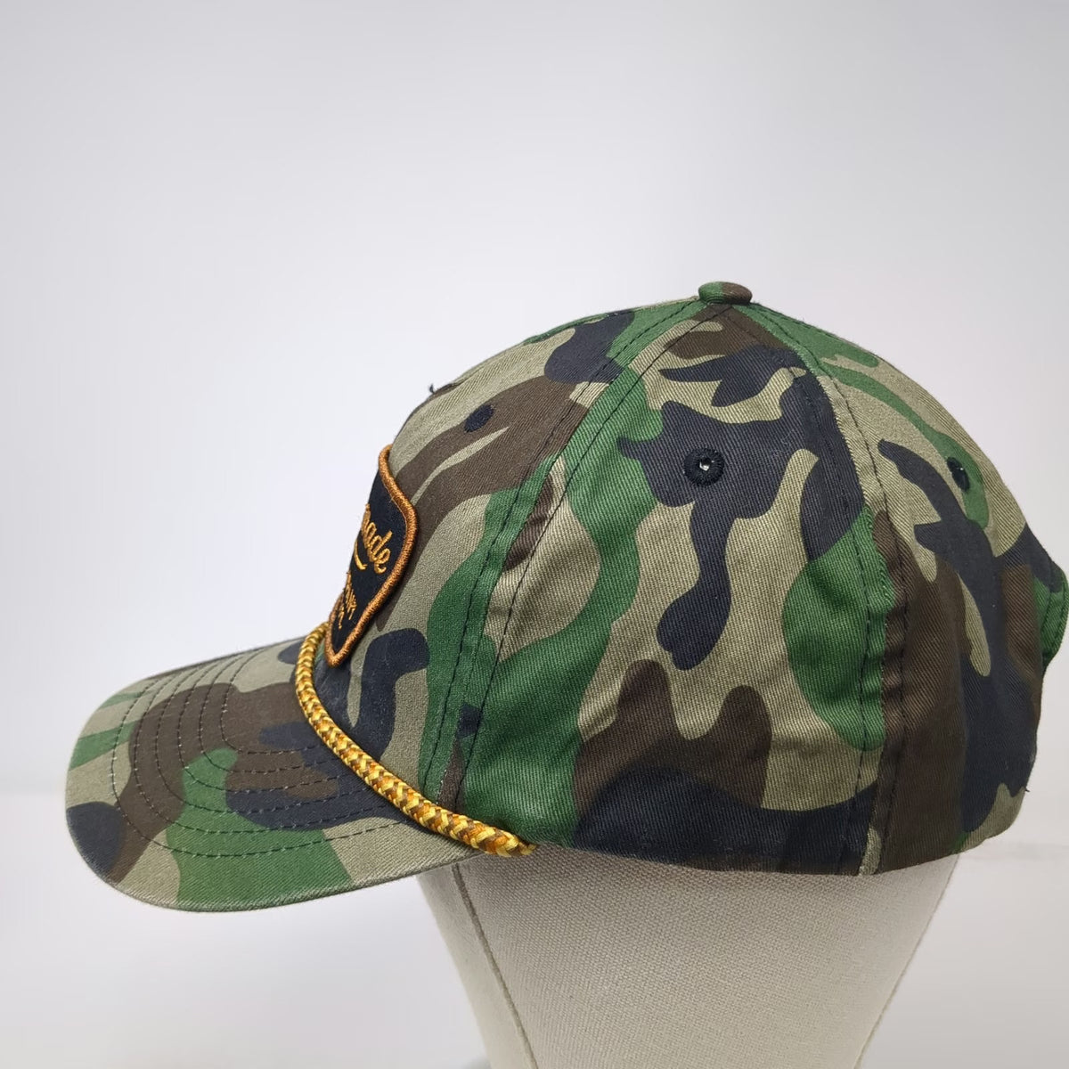 Benchmade 5 Panel Green One Size Hat Knife Company Gold Rope Snapback Camo