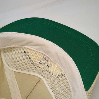 Imperial Headwear Trucker Beige Hat OS Mountain State Savings Bank Rope USA